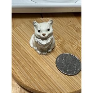 Hagen Renaker White W/Gray Persian Cat kitten 1.5" Figure